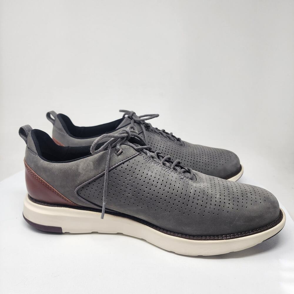 Cole Haan Grand Atlantic Textured Sneaker Men 11.5M Grey Suede Leather C37747 - Picture 9 of 13
